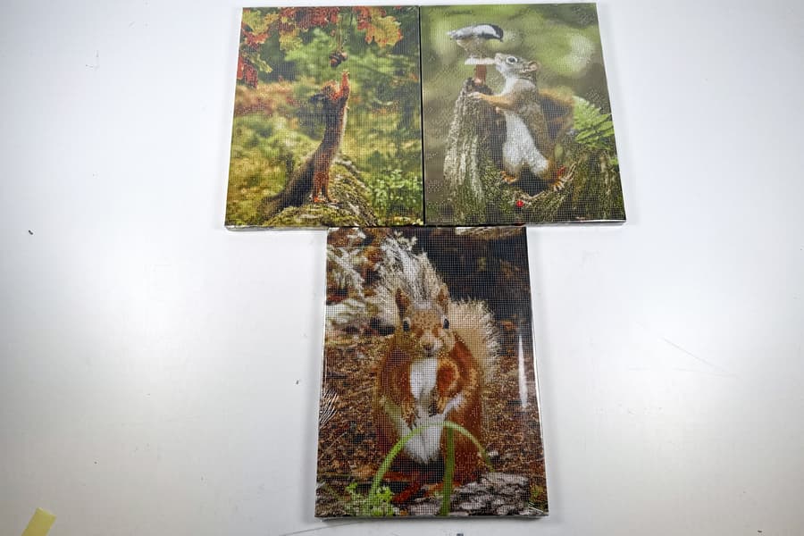 Mosaikbilder Set Diamond Painting, 3-teilig